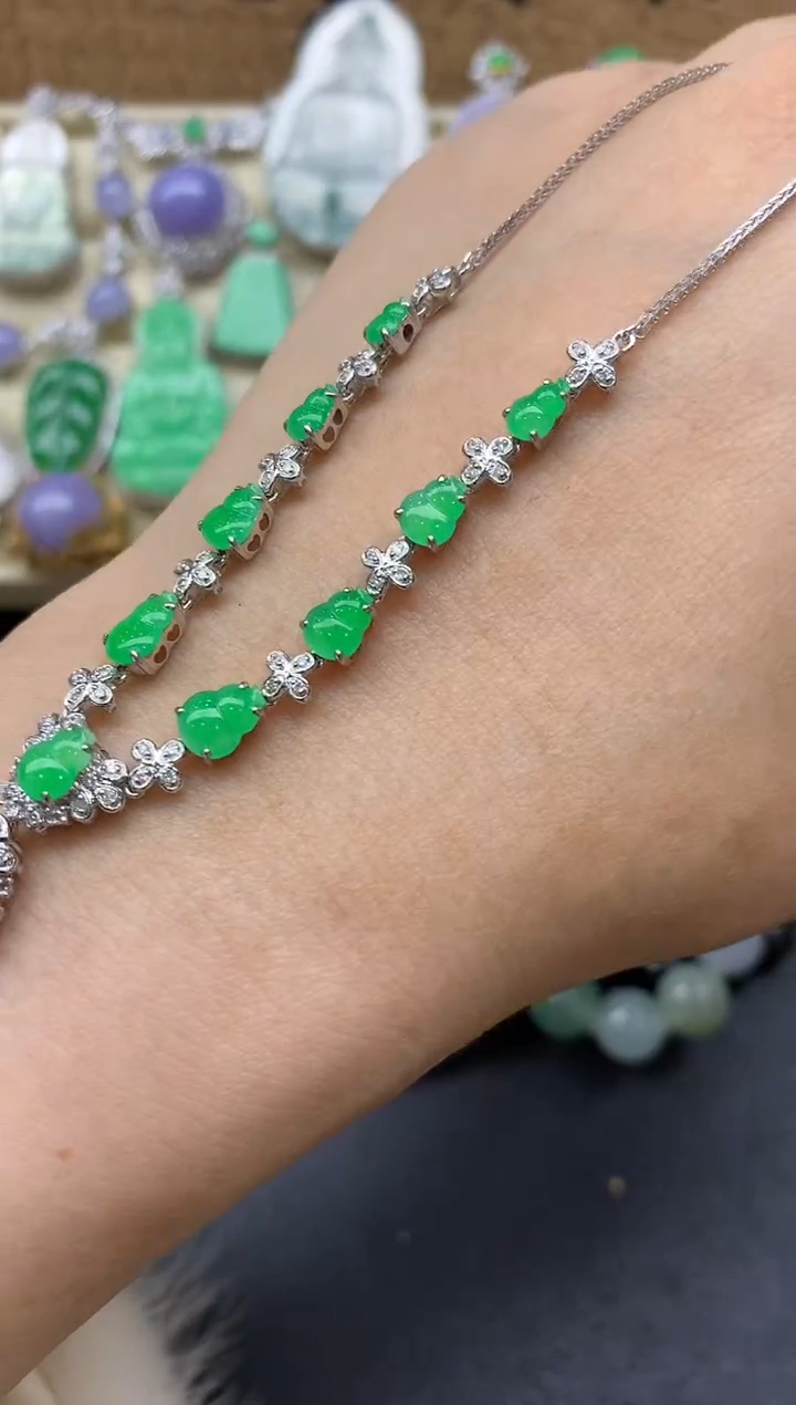 【闪购商品】翡翠颈饰18K金镶嵌479-中国好珍宝