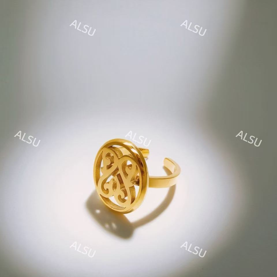 合金戒指 ALSU原创经典民族风新款镂空戒指时尚气质轻奢精致简约