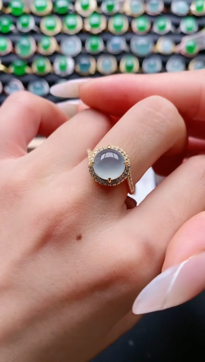 【闪购商品】翡翠戒指银S925镶嵌11111