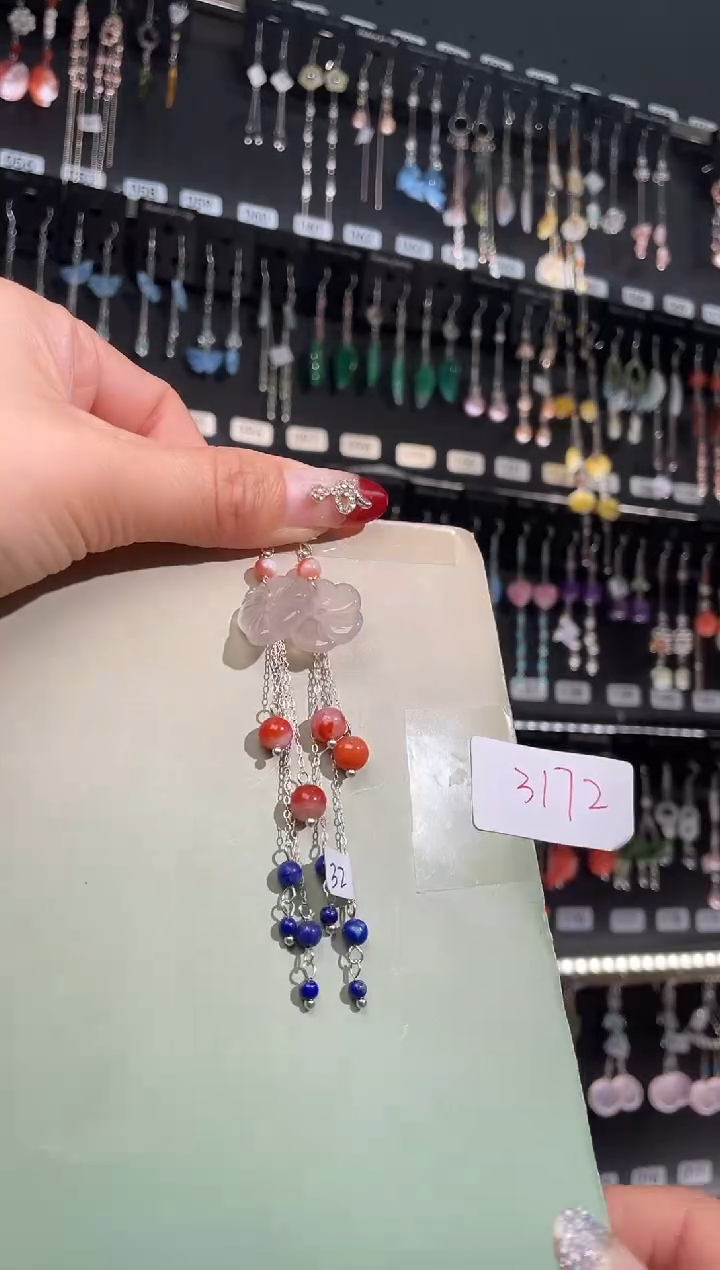 【闪购商品】紫晶耳饰银S925镶嵌喜欢拍