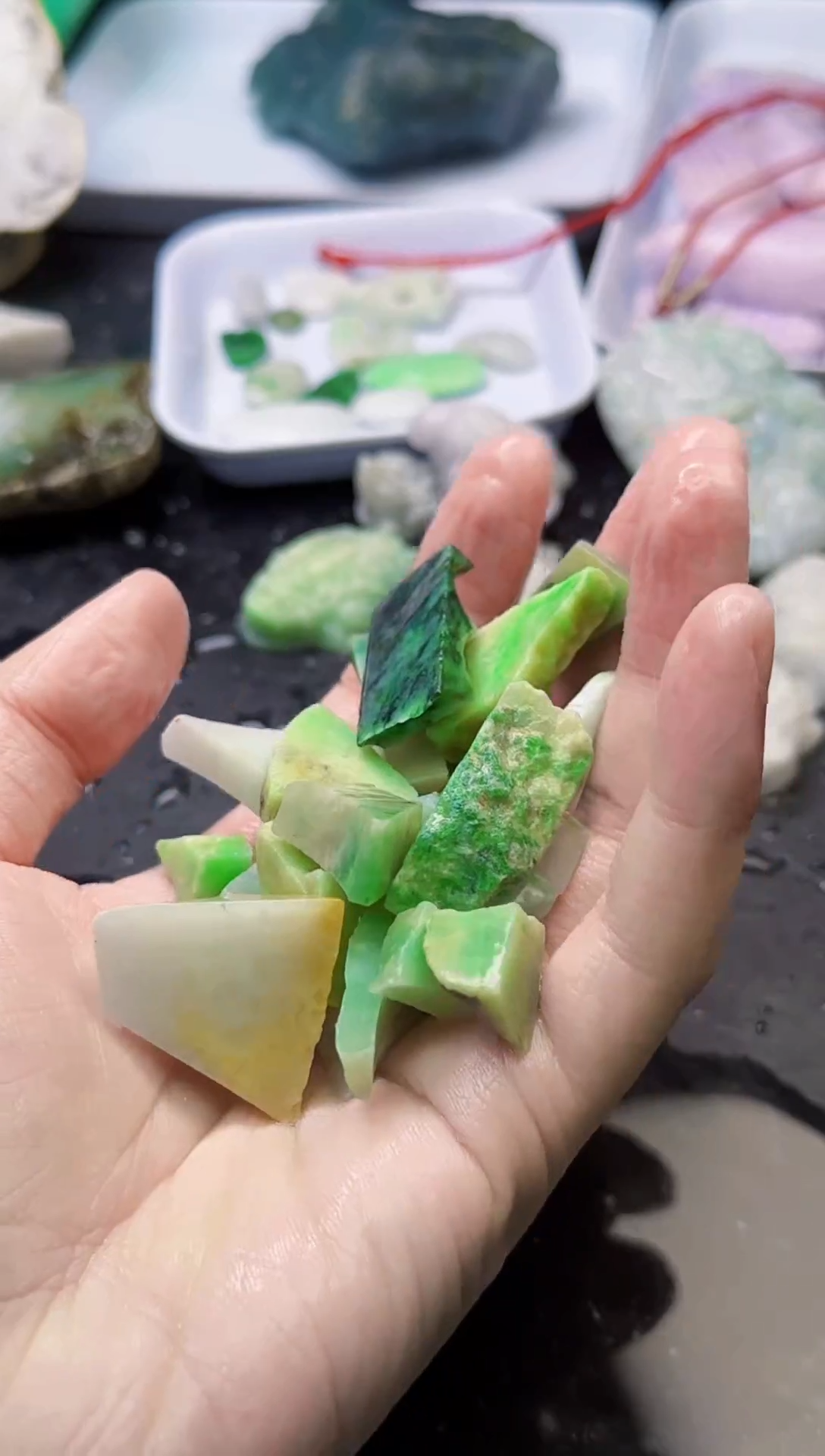 配石翡翠D**o210天然A货翡翠