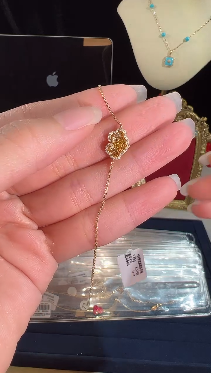 【闪购商品】彩色蓝宝石手链18K金镶嵌BB4731#-#72