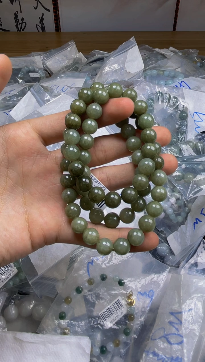 未镶嵌手链翡翠珠串