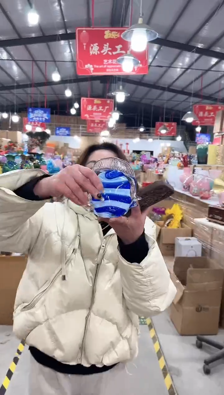 【闪购商品】玻璃于清花器D-早21