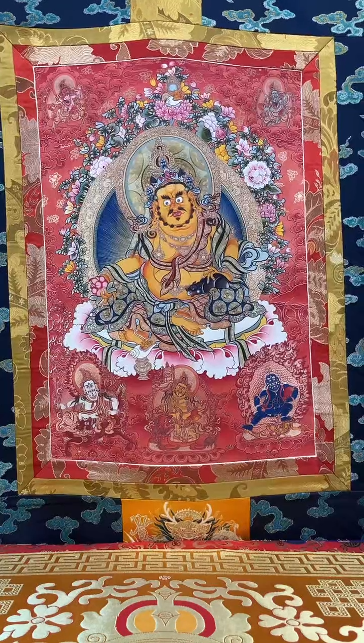 【闪购商品】卷轴画矿物质喷绘  五姓财1.3m蓝色水波纹