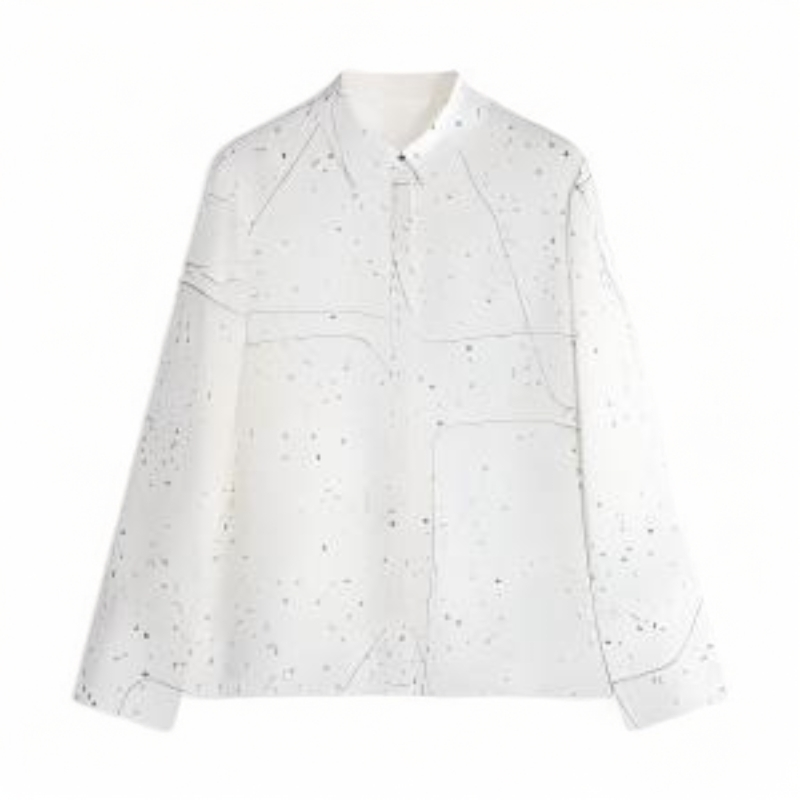 女士百搭宽松时尚B84GD白色套装