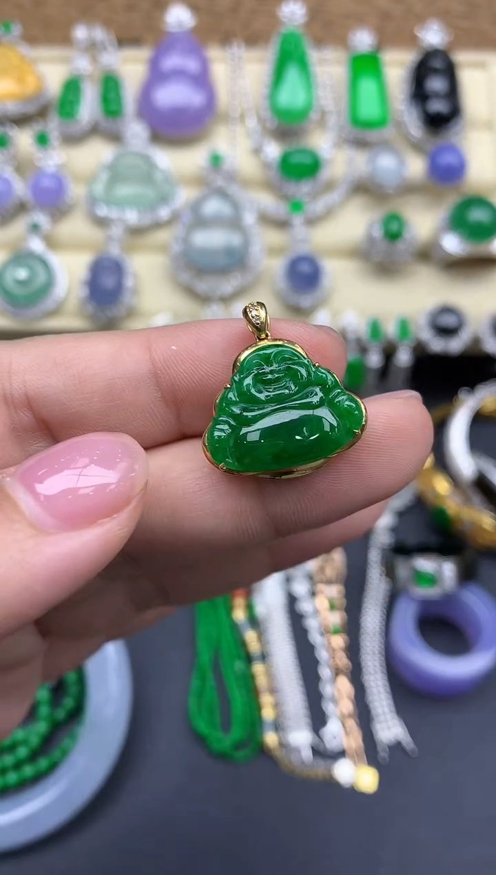 【闪购商品】翡翠颈饰18K金镶嵌274--中国好珍宝