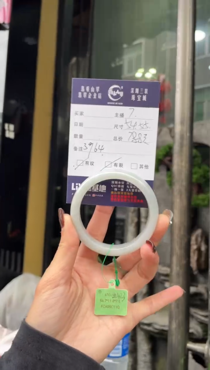 未镶嵌手镯翡翠Q 54正圈 3964