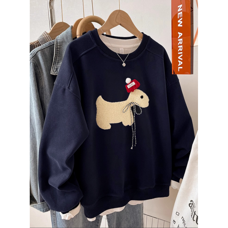 2025新款大码宽松无帽卫衣女秋季新款胖mm时尚百搭超好看外套上衣