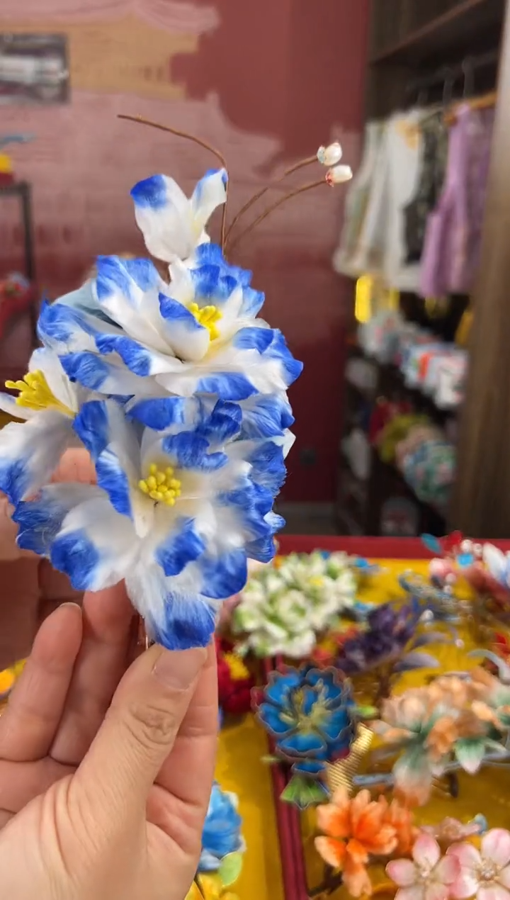 【闪购商品】刺绣非遗绒花（发饰）