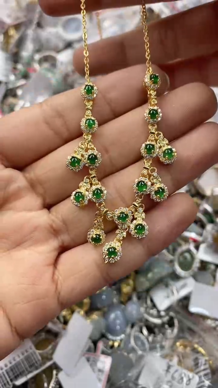 银S925镶嵌戒指翡翠555                 9