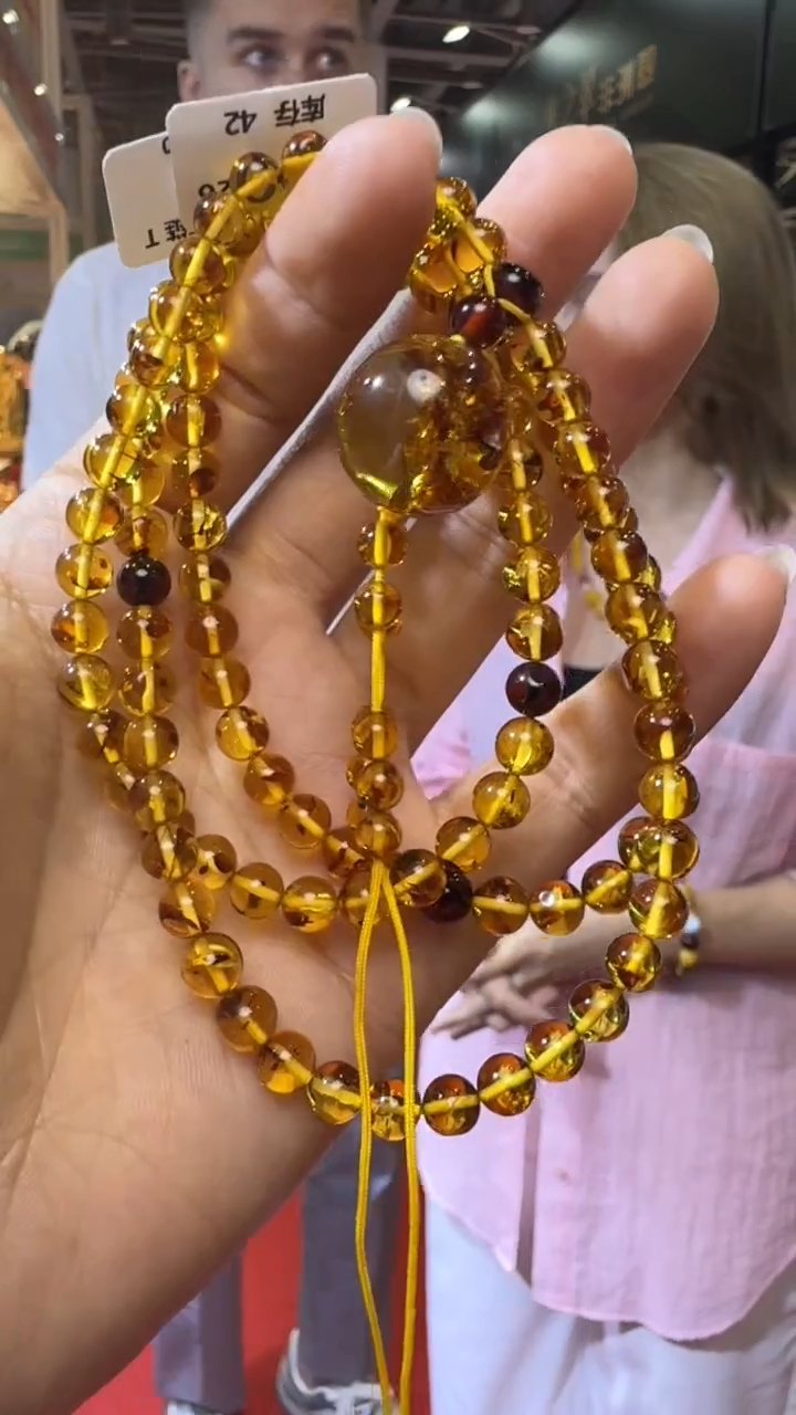 未镶嵌颈饰琥珀杭州珠宝展假一罚十