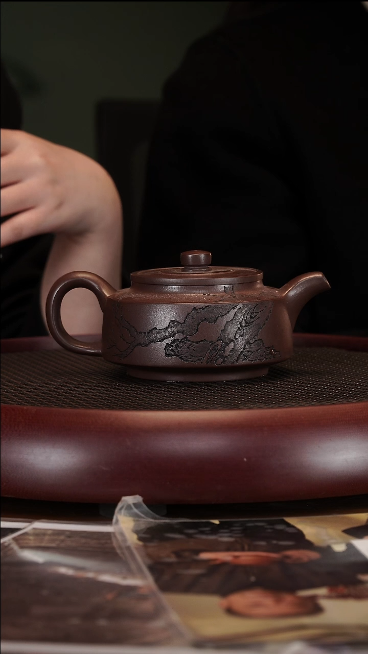 【闪购商品】紫砂茶壶2153ZXJ周盘龙潭紫泥320cc