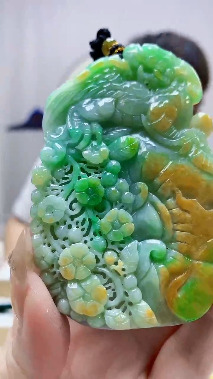 未镶嵌定制翡翠4868DD-毛货挂件156