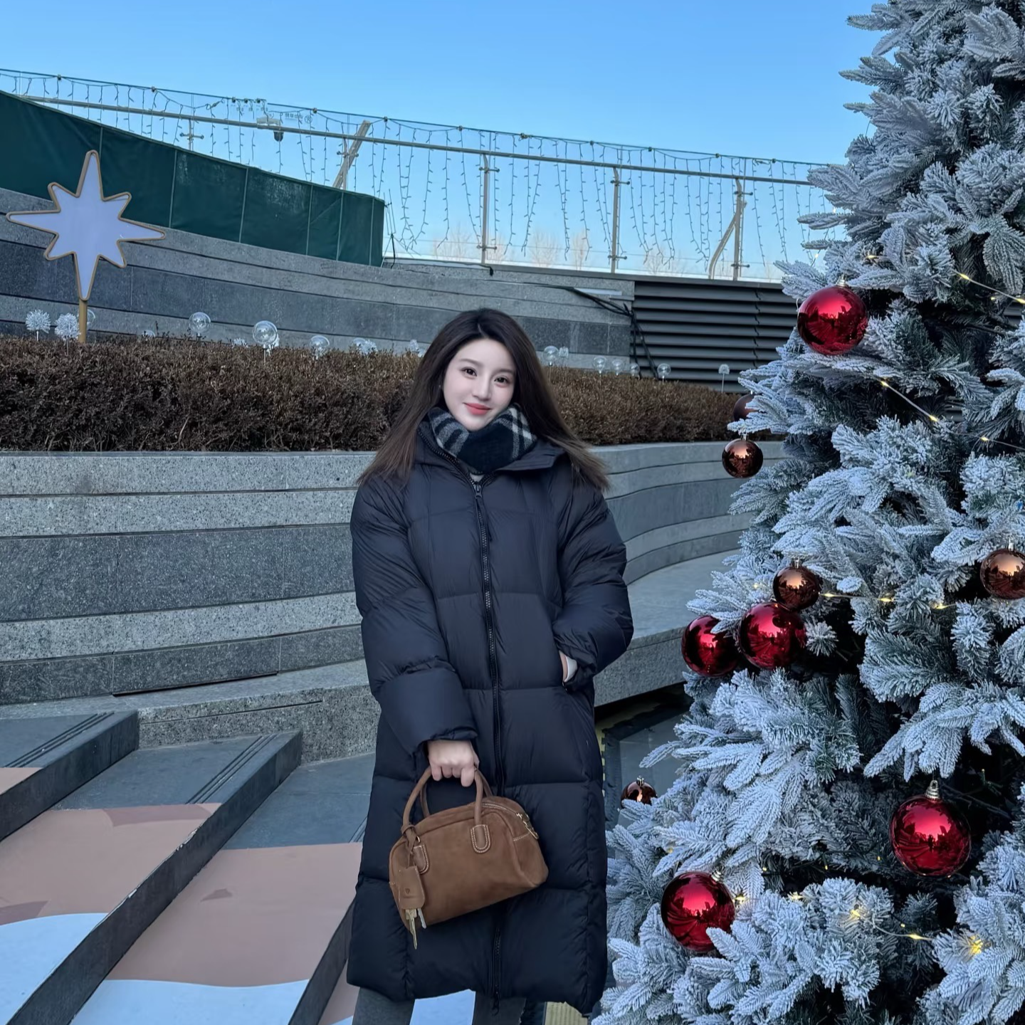 时尚经典格子保暖围巾山羊绒围脖