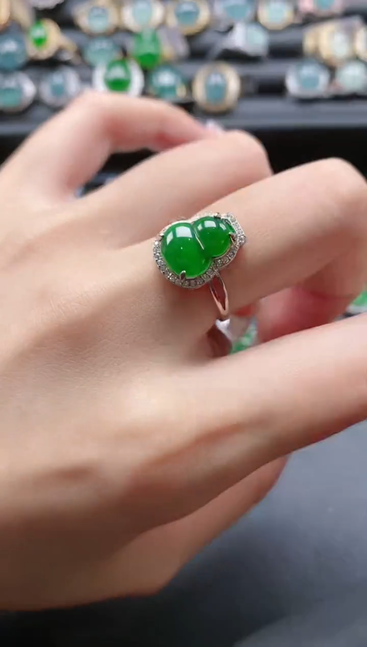 【闪购商品】翡翠戒指银S925镶嵌51151