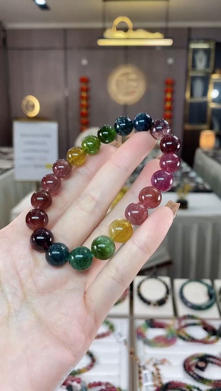 【闪购商品】碧玺单圈手串10mm+未镶嵌一物一证dan  