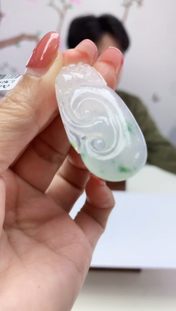 定制翡翠未镶嵌888xm-毛货如意90赠金扣