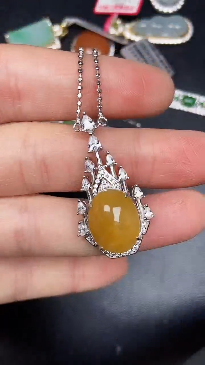 银S925镶嵌戒指翡翠1170