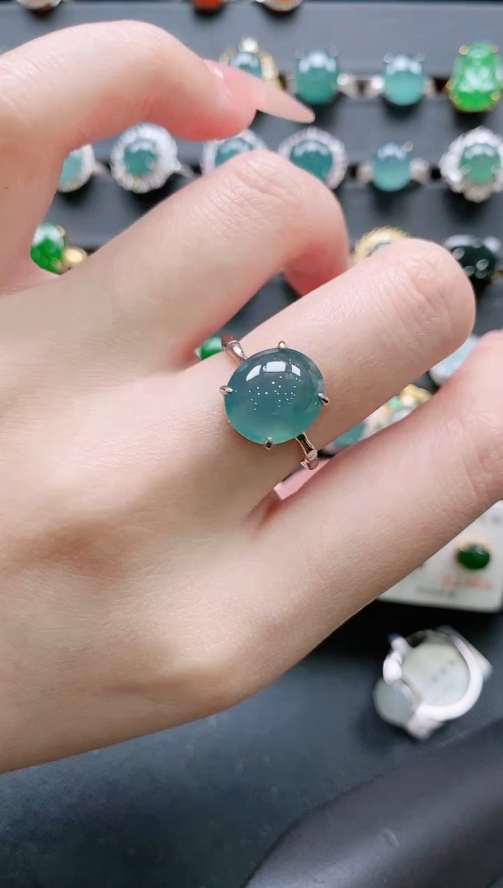 【闪购商品】翡翠戒指银S925镶嵌11111111