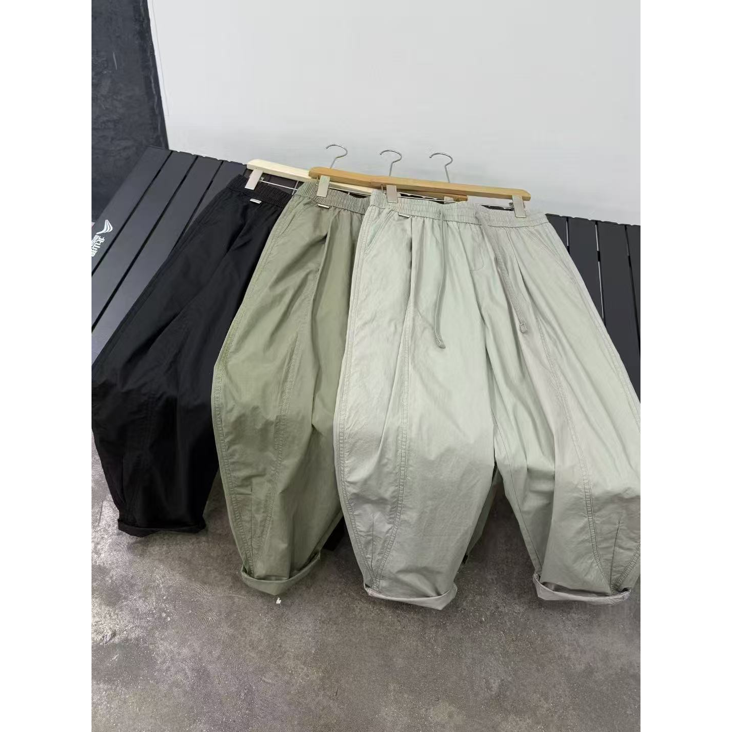 2025夏季纯色休闲裤直筒8576简单休闲百搭日常男