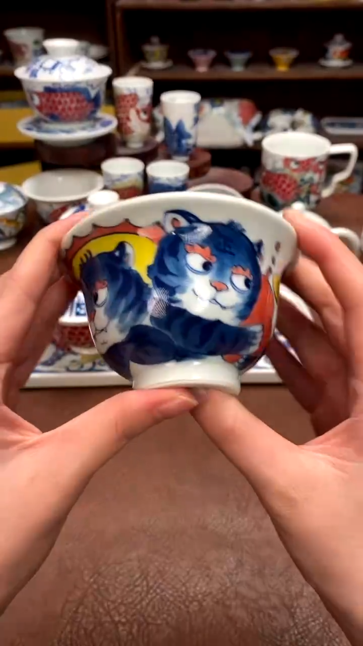 【闪购商品】五虎纳福压手杯景德镇昨明陶瓷