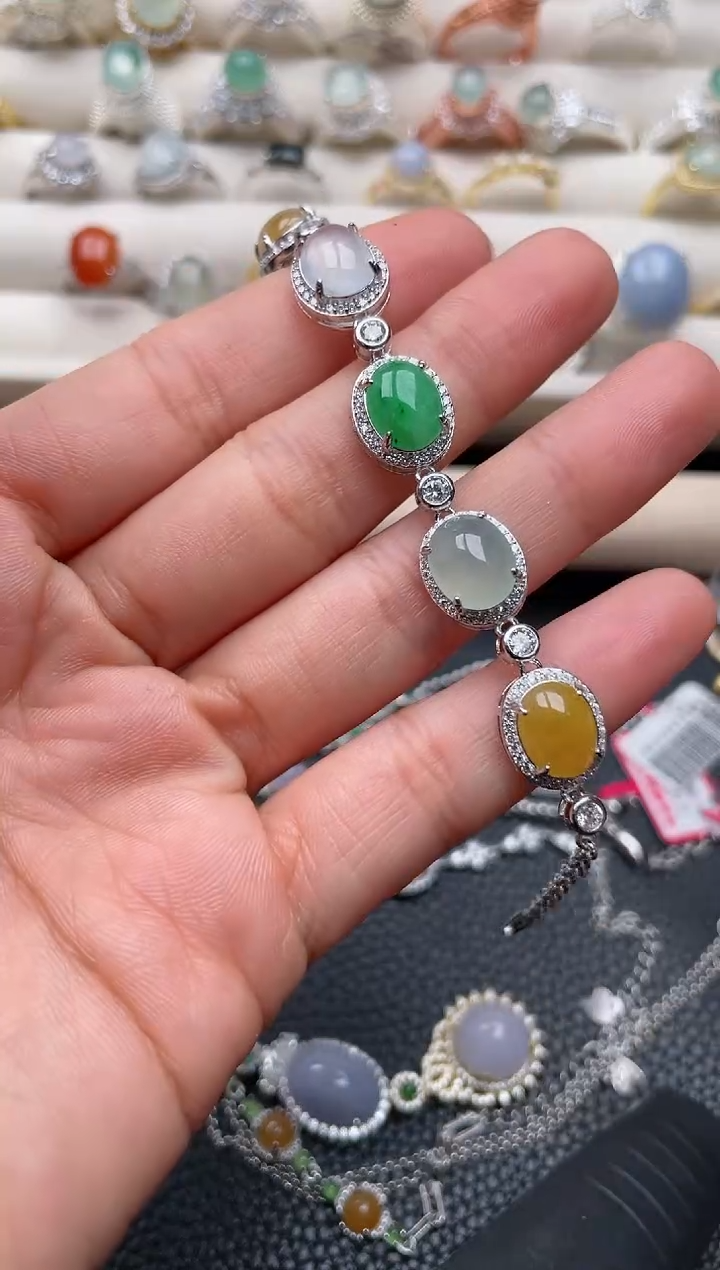 【闪购商品】翡翠戒指银S925镶嵌2222222222  54