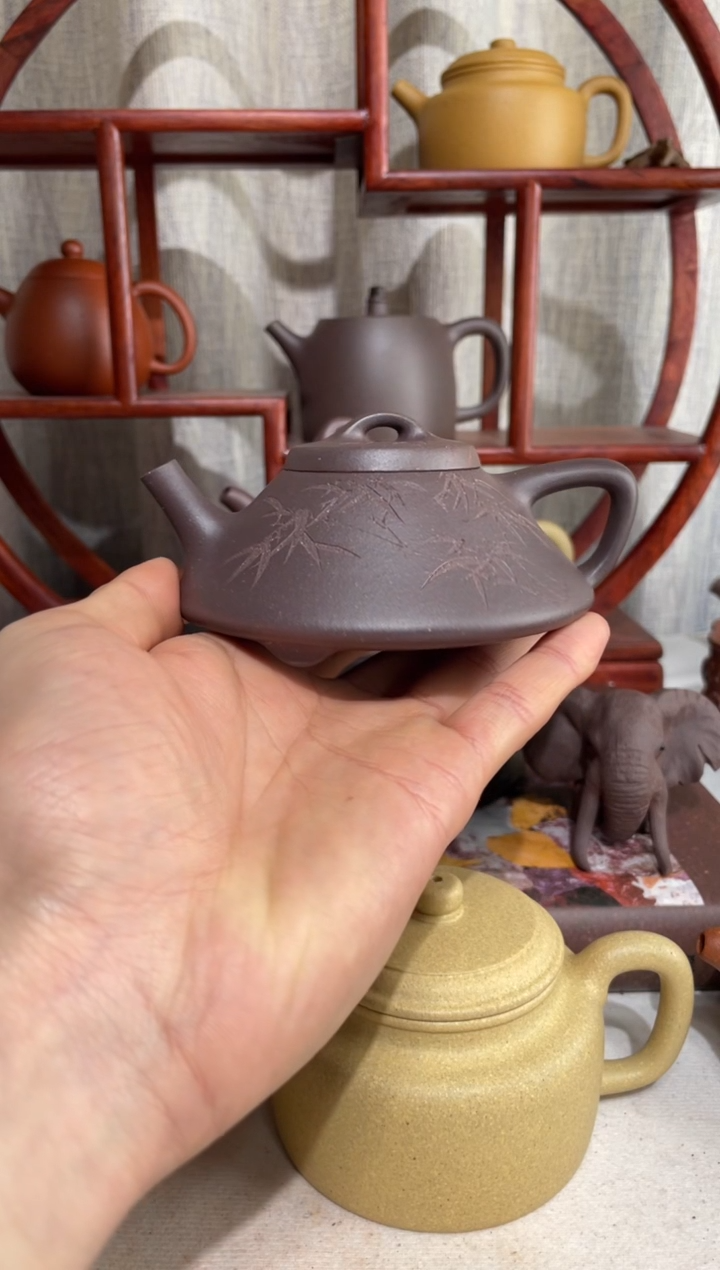 【闪购商品】紫砂茶壶台西底板紫泥合瓢165cc