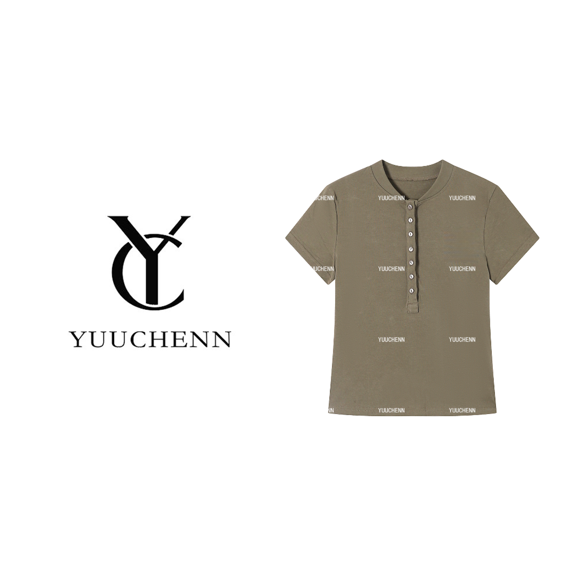  YUUCHENN 夏季简约舒适休闲百搭短袖T恤W61096