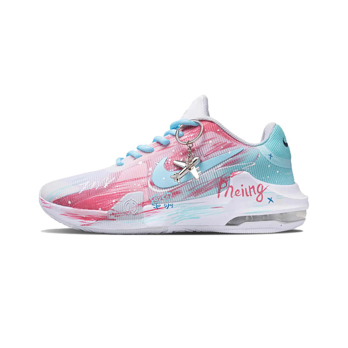 定制球鞋Nike/耐克AirMaxImpact4绚烂手绘透气百搭中帮篮球鞋男款