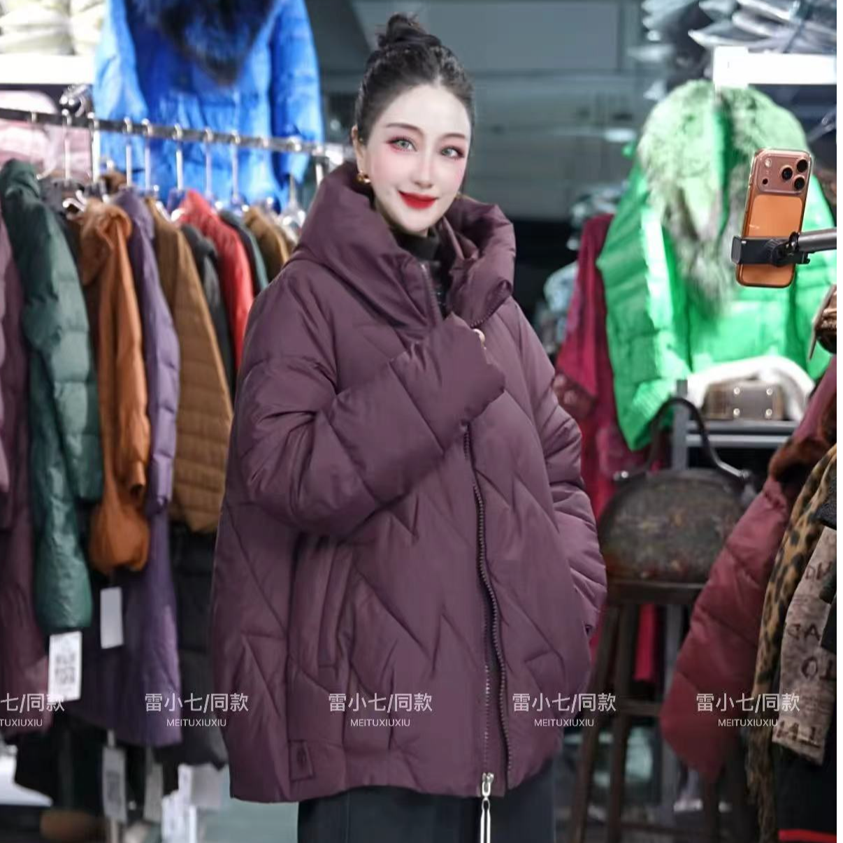 冬季短款加厚宽松保暖韩版外套冬装老钱风棉服外套