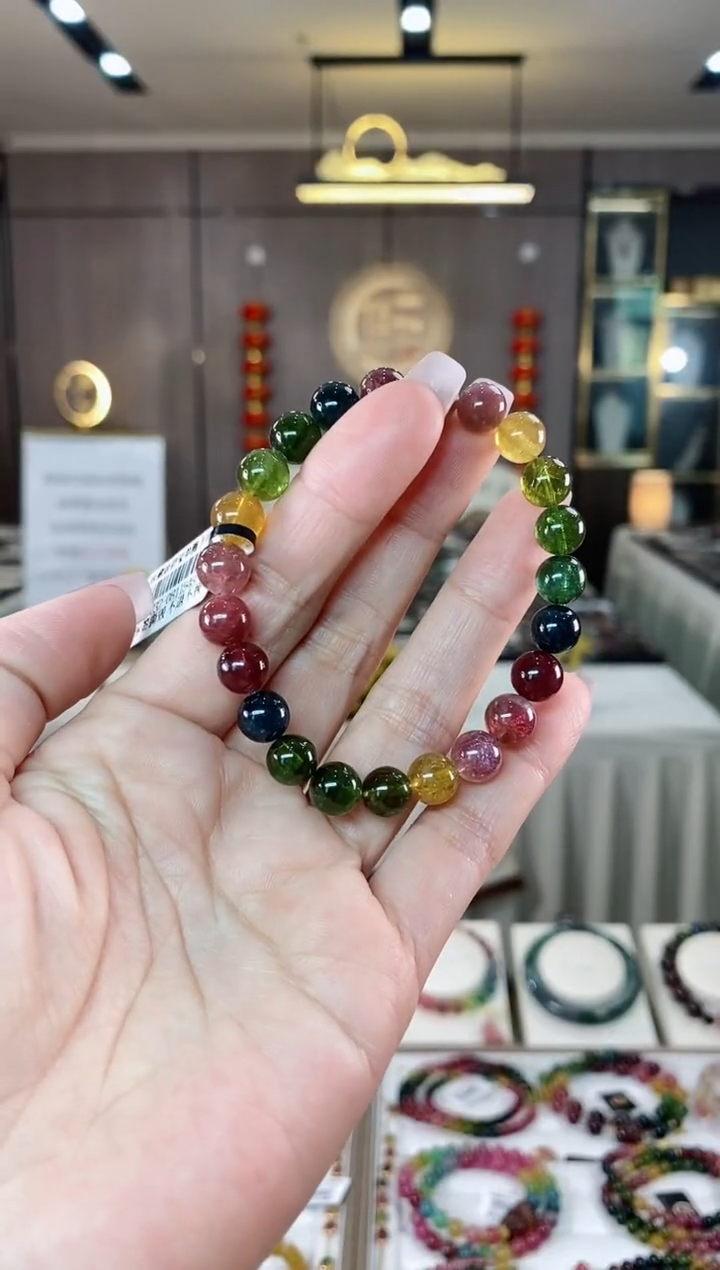 【闪购商品】碧玺单圈手串8mm+未镶嵌（多样性发一条）hon