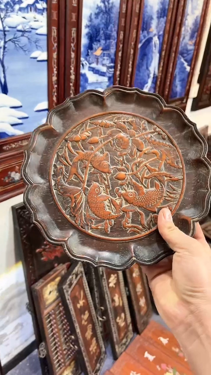 【闪购商品】非洲紫檀（红花梨）赏盘