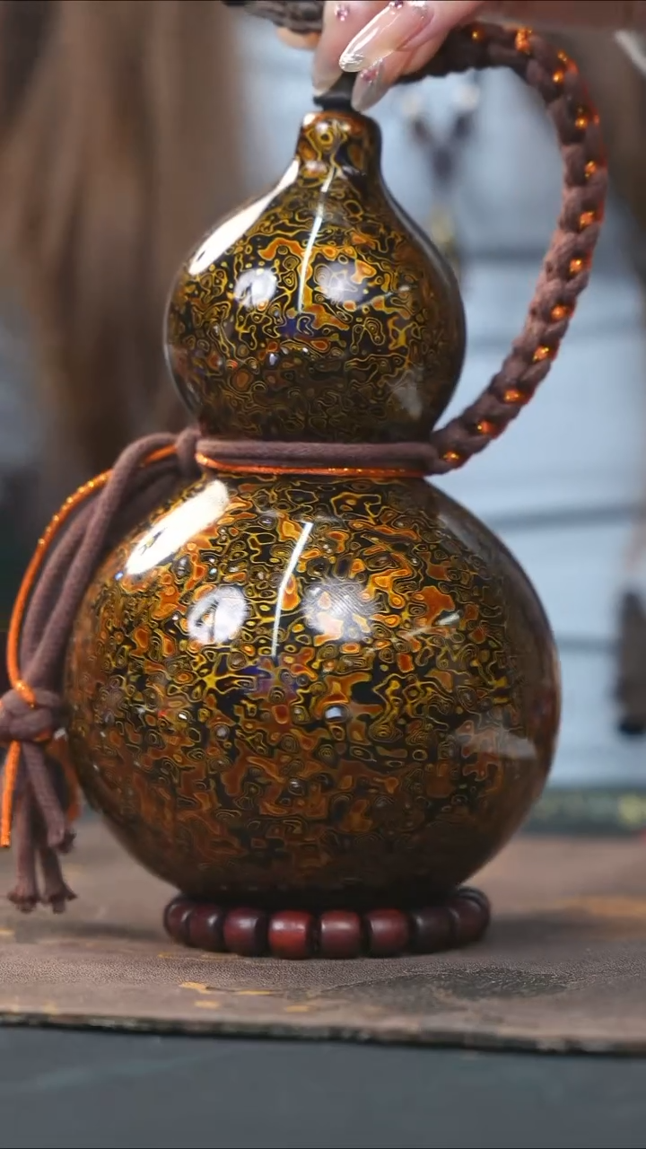 【闪购商品】WK286漆艺酒葫芦不包手串及旋转底座