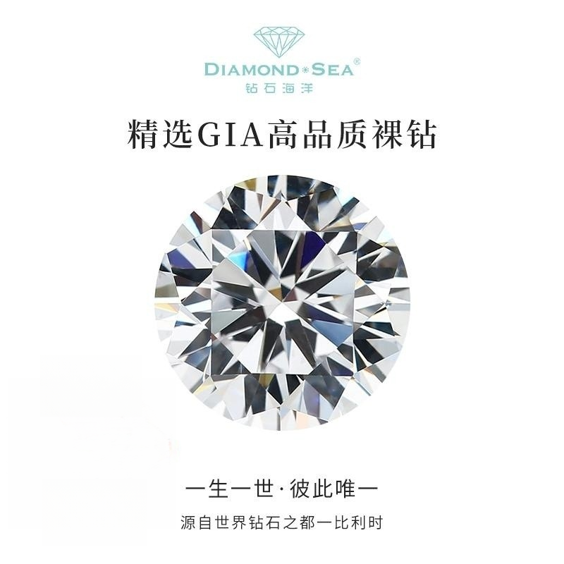 GIA钻石裸石 103分 F色 VS1 3EX N  钻石海洋（个性定制）
