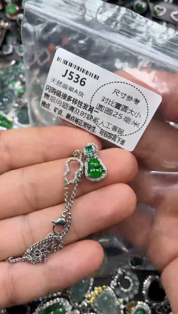 颈饰未镶嵌翡翠J536项链