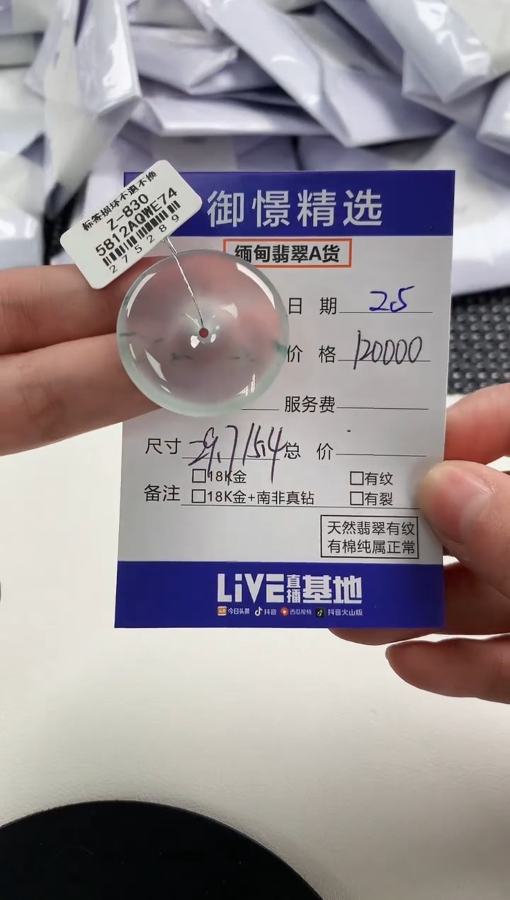 【闪购商品】翡翠颈饰未镶嵌105             