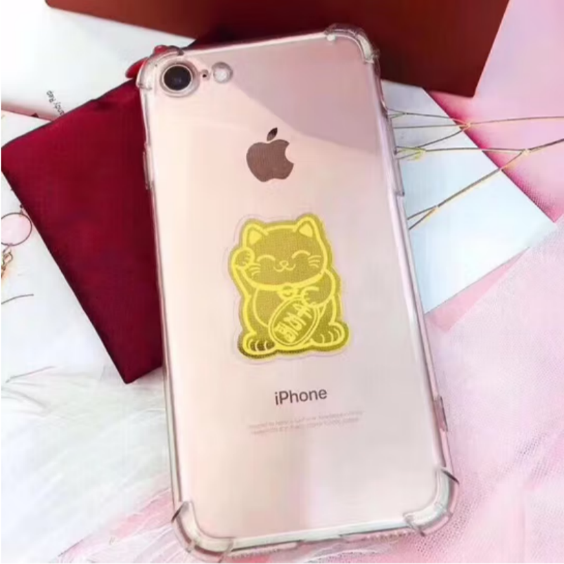 【金箔手机贴】卡通招财猫好柿连连搞钱要紧手机贴拍1发2