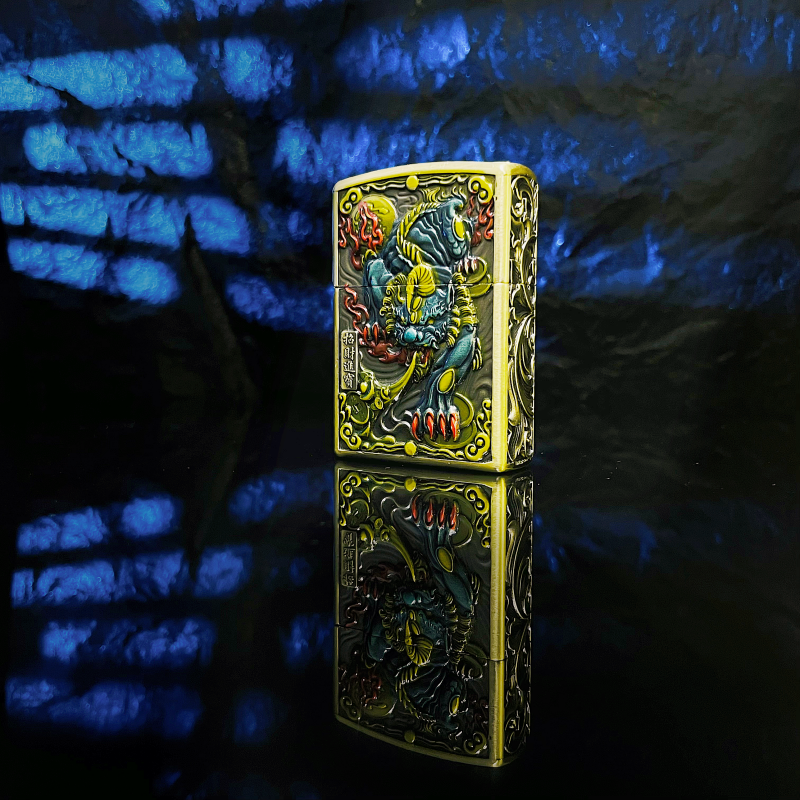 NGLING珐琅彩貔貅防风打火机  