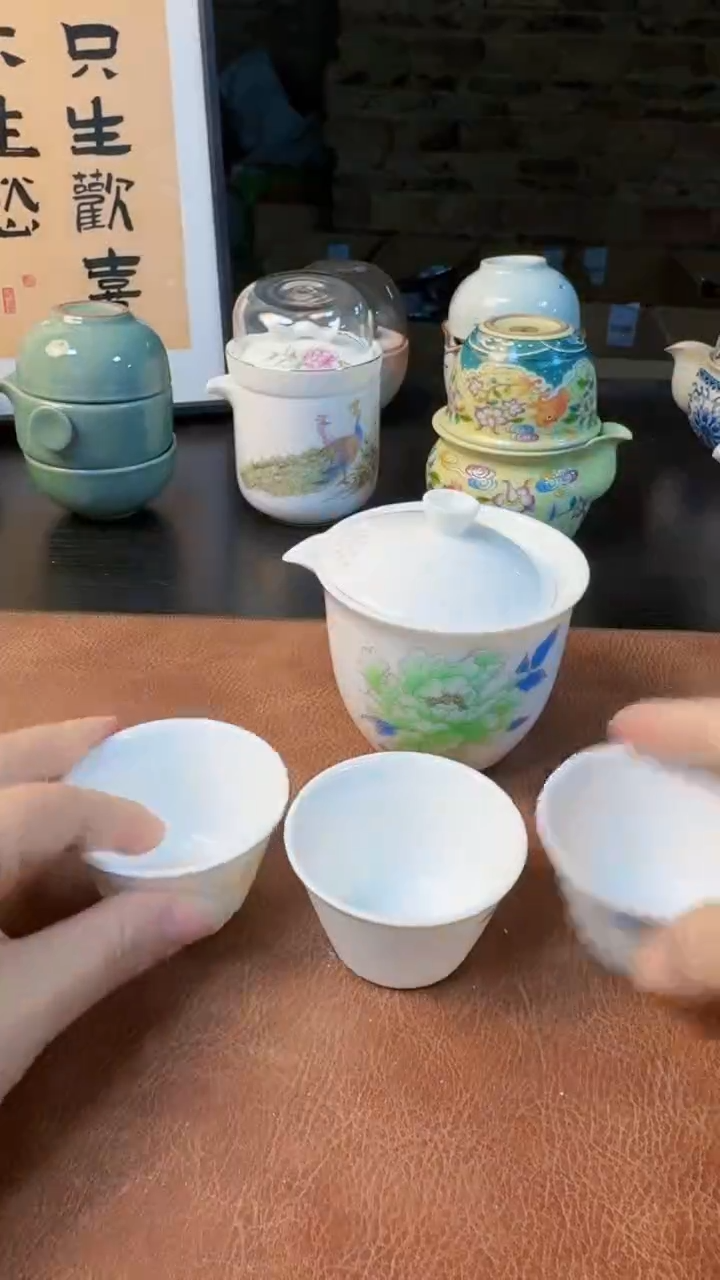 【闪购商品】杯德化白瓷，快客茶具