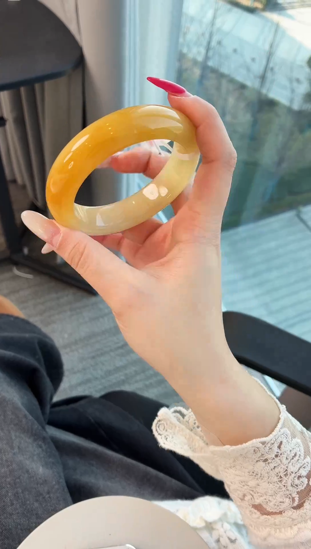 未镶嵌手镯石英质玉58.56