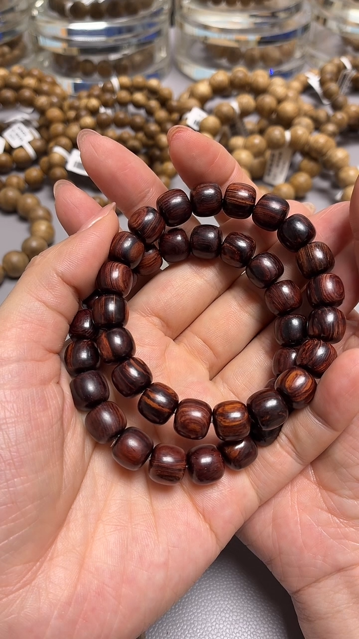 降真香手串/手链海南红降花梨公老型单圈1.1多样性发其一
