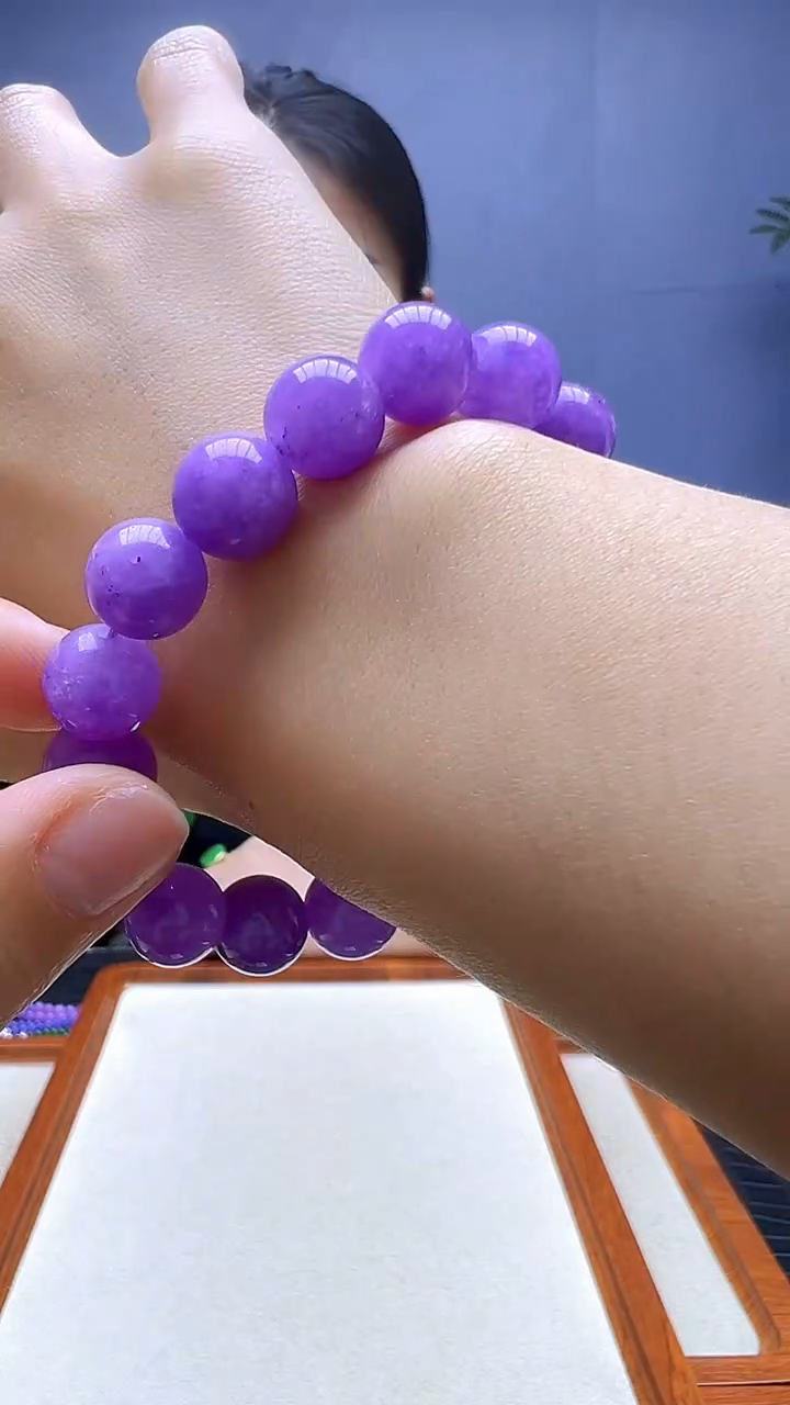 翡翠未镶嵌颈饰沉白diy颈饰12mm手链