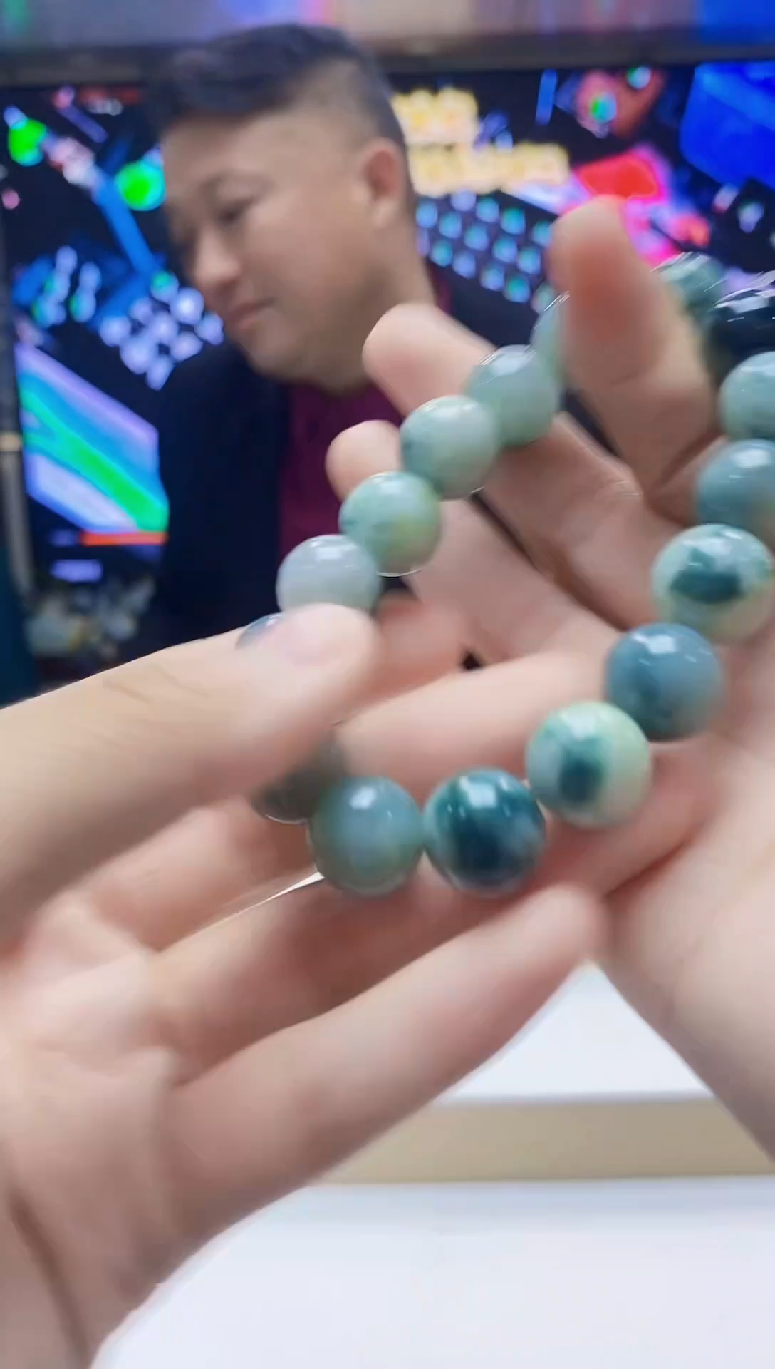 未镶嵌定制翡翠-毛货手串21