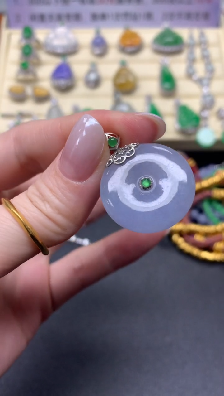 【闪购商品】翡翠吊坠(不含链)18K金镶嵌吊坠|1800+180