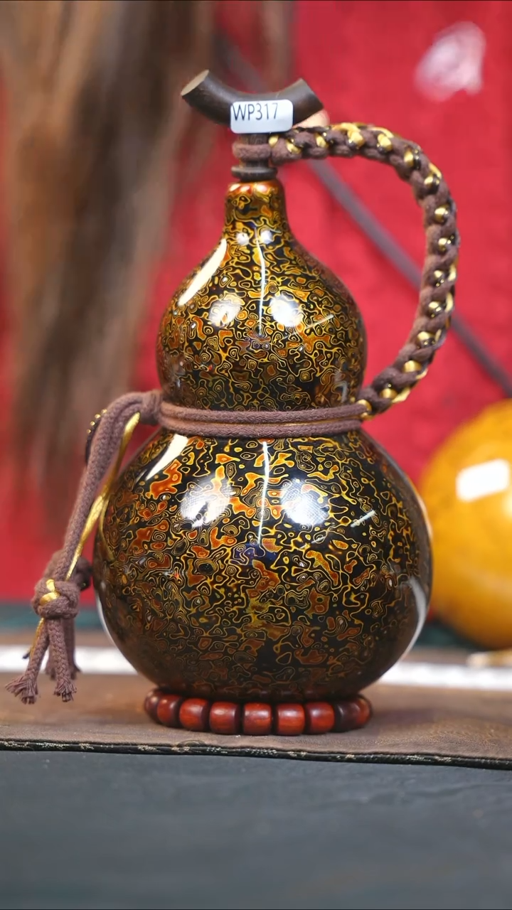 【闪购商品】WP316漆艺酒葫芦不包手串及旋转底座