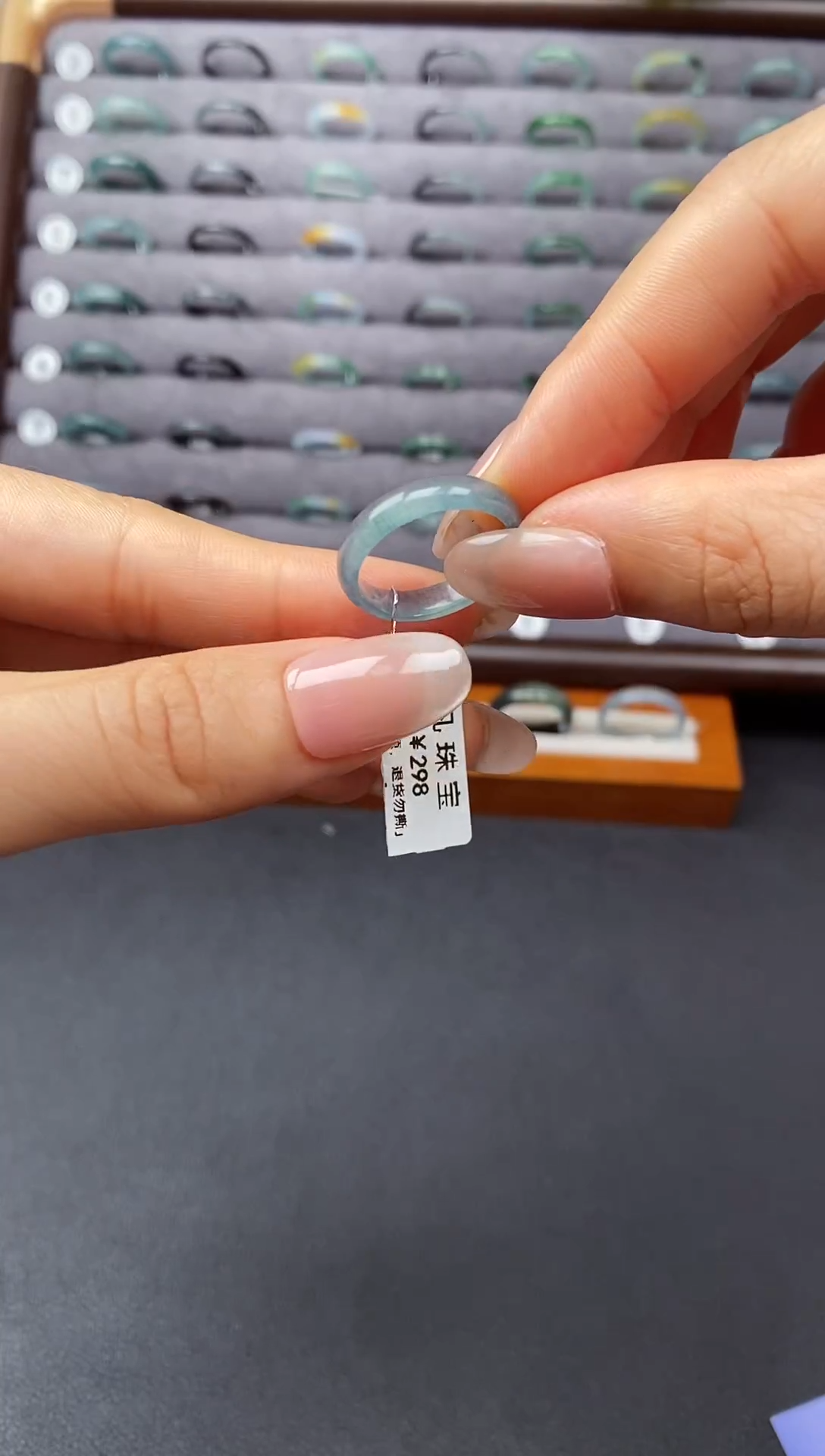 翡翠戒指未镶嵌天然A货翡翠01255