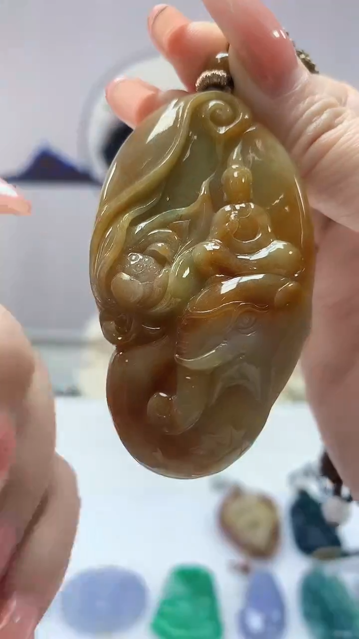 【闪购商品】定制翡翠未镶嵌0405DD-毛货挂件157