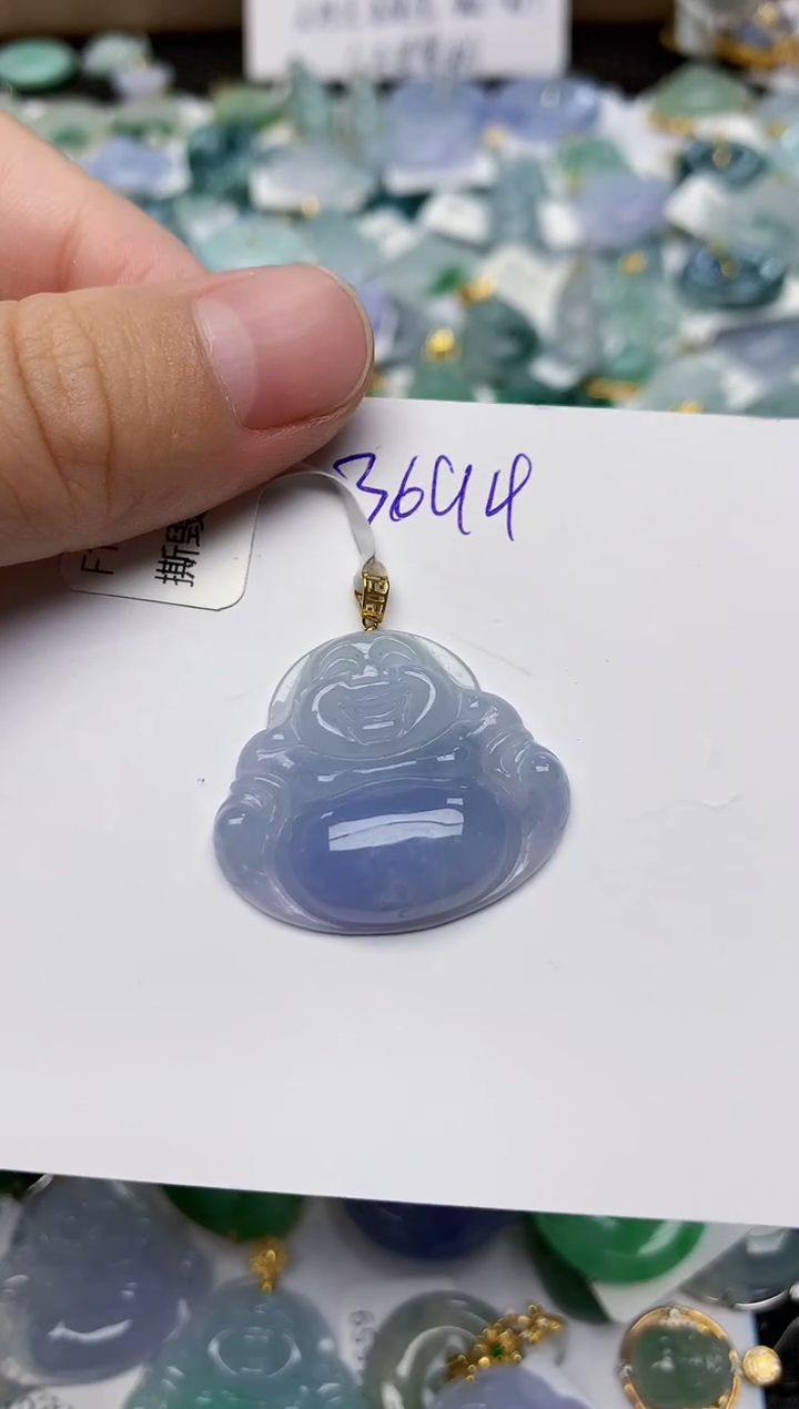 颈饰18K金镶嵌翡翠天然缅甸A货翡翠百元以上9元证书费自理