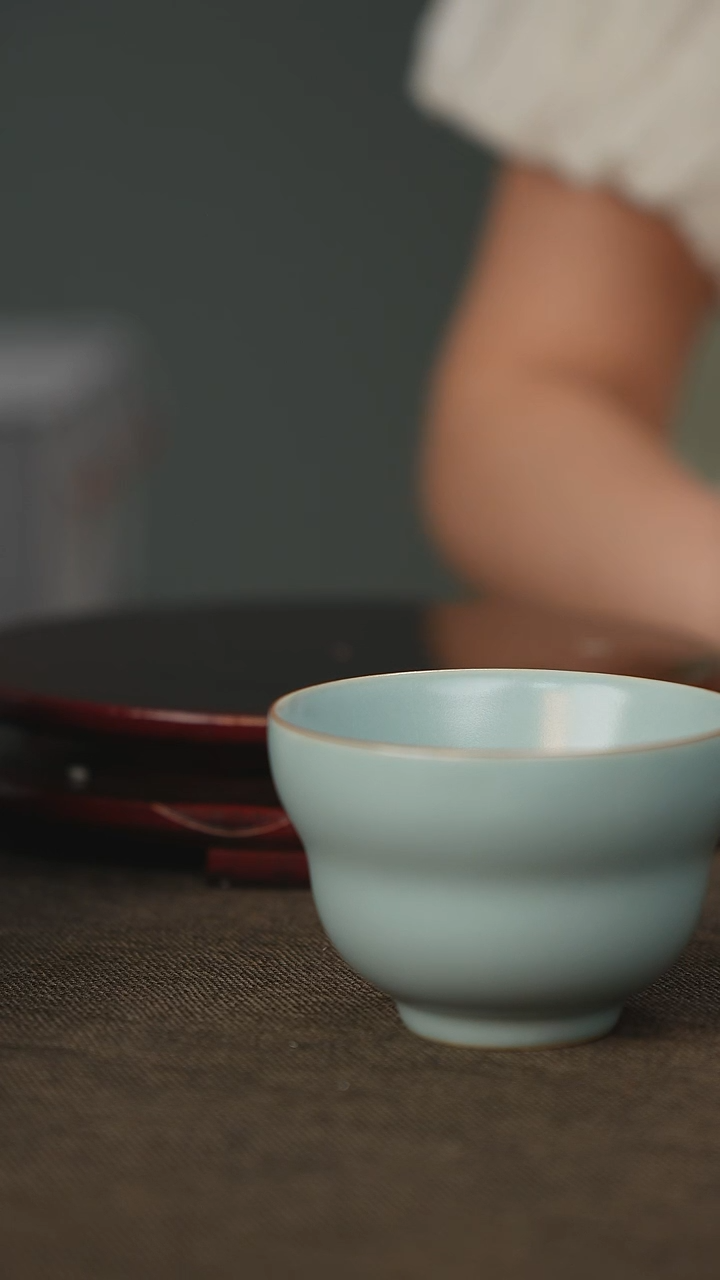 微瑕 福禄杯 汝瓷 主人杯